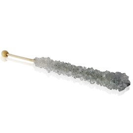 Extra Large Rock Candy Sticks: 36 Original Lollipop - Silver Rock Candy Sticks - Individually Wrapped - Espeez Crystal Rock Candy for Candy Buffet, Birthdays, Weddings, Receptions and Baby Shower