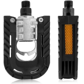Bicycle Pedals, Bicycle Pedals, Aluminium Alloy MTB Pedals with Reflectors, Non-Slip Folding Pedals Bicycle for MTB City/Trekking Bike