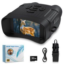Anyork 4K Night Vision Binoculars,10X Digital Zoom Night Vision Goggles,Rechargeable Battery with Type-C Cable,can Save Photo and Video with 32GB Memory Card