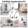 Metaliby 6 Pack Towel Hooks for Bathrooms Wall Mounted, Polished