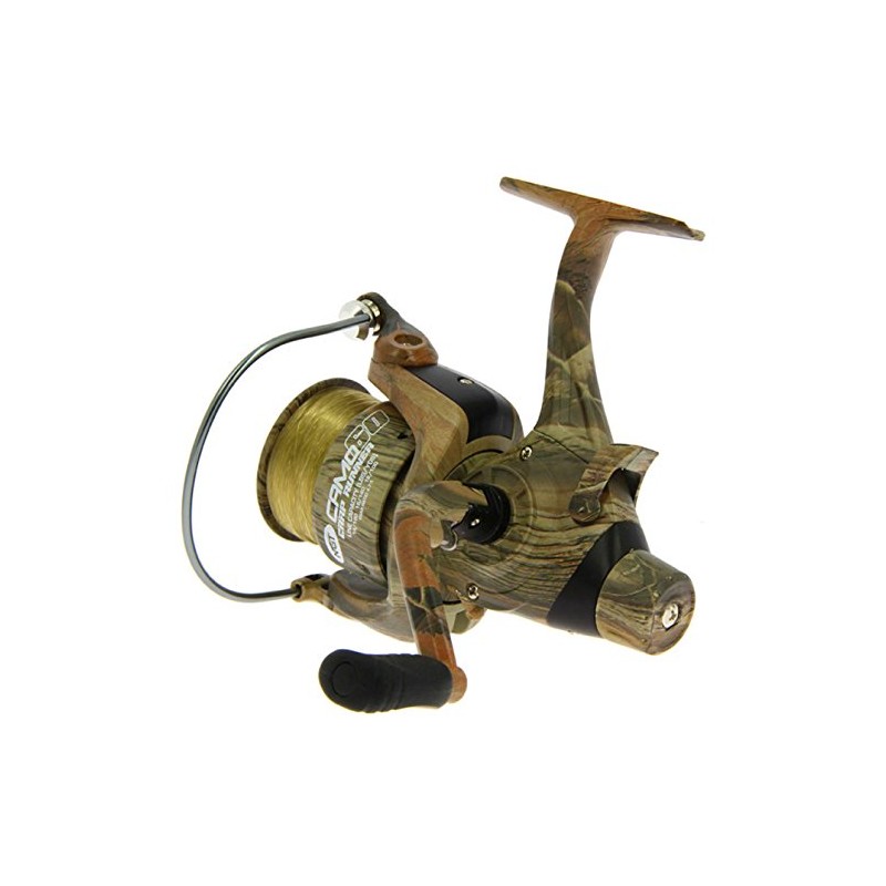 NGT Camo 60 3BB Carp Runner Baitrunner Reel With 12lb