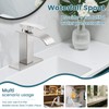 LUFG Bathroom Faucets Brushed Nickel Waterfall Bathroom Sink Faucet Modern