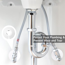 8 PCS Plastic Radiator Pipe Covers White Pipe Collars, Pipe Decoration Cover, Water Pipe Covers Fit Radiator Pipe Collars for 15 mm Diameter Pipe