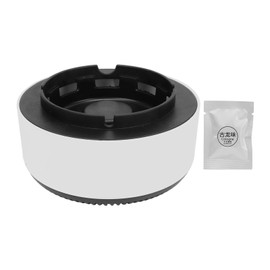 2 in 1 Air Purifier Ashtray Fashion One Button Switch Smokeless Ashtray Purifier Clean Air Ashtray for Office White