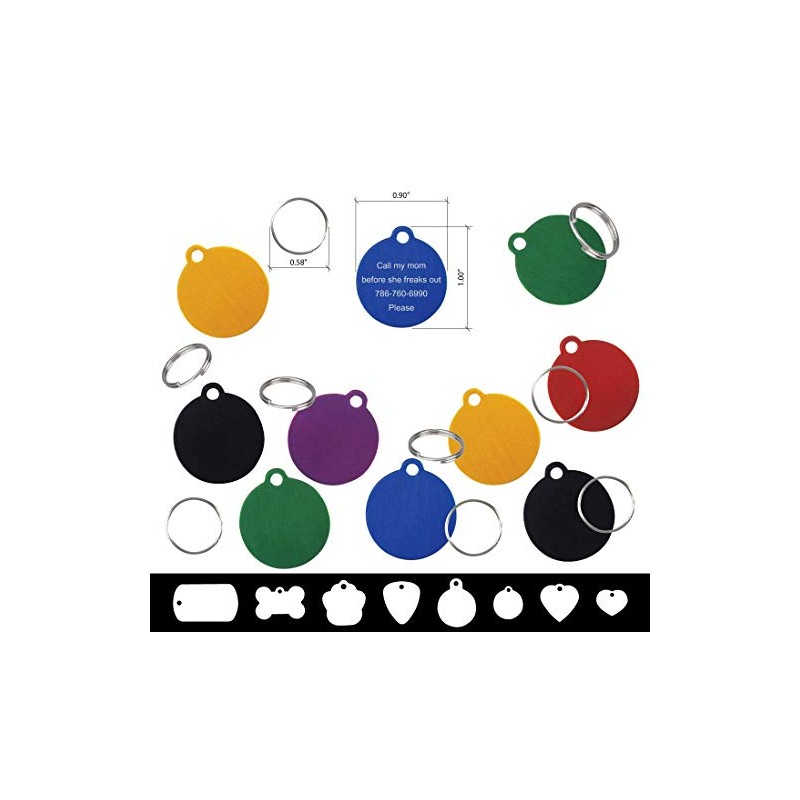 Premium Anodized Aluminum Pet ID Tag with Custom Laser Engraving