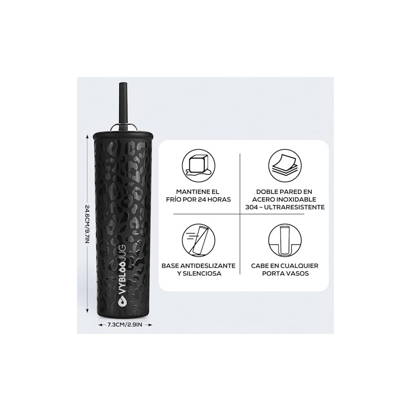 Termo Doble Pico, 24H Frío Acero Inoxidable 25OZ Instinto Real