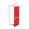 Odoria 1/12 Scale Miniature Door Dollhouse Furniture Accessories, Red