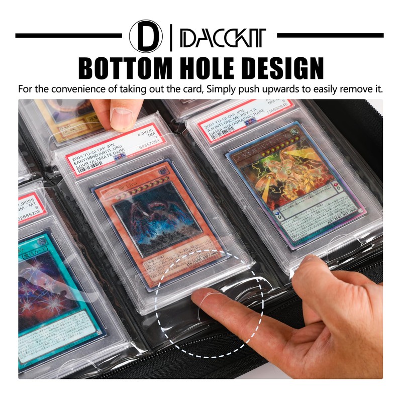 D DACCKIT Slab Binder for Graded Cards，Fits 60 Slabs -