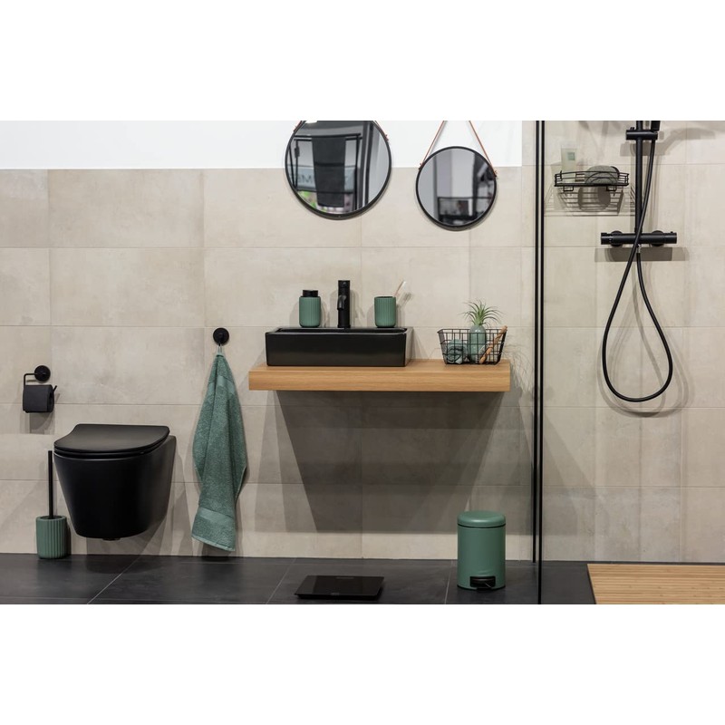 WENKO Belluno Liquid Soap Dispenser, Refillable Soap Dispenser Made of