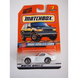 MATCHBOX 1998 ISSUE DODGE VIPER GTS COUPE WHITE #1 NEW IN PACKAGE