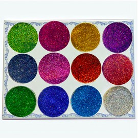 12 Colors Eco-Friendly Cosmetic Glitter, Non-Toxic Festival Glitter for Nails, Hair, Eye Makeup, DIY Art 12 Colors Laser