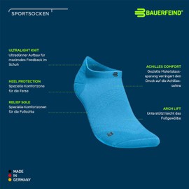 BAUERFEIND Women's Run Ultralight Low Cut Socks Laufsocken, Berry, 41-43