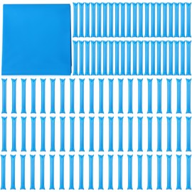 ZCYSRLQIN 100 Pcs Thunder Sticks Thicken Sporting Cheerleading Team Sticks Cheering Sticks Plastic Clapper Inflatable Noise Makers Sporting Cheers Basketball Football Events Dance Party (Blue)