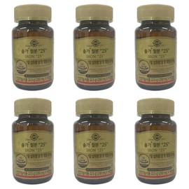 Solgar Iron 25 250mg x 90 Capsules (6) / 솔가 철분25 250mg x 90캡슐 6개