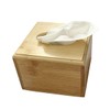 Natural Bamboo Wooden Tissue Dispenser Box Square Tissue Holder Cube