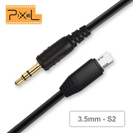 Pixel Cable de conexión de liberación remota (cable, cable de conexión) 3,5 mm S2 para Sony A99II A77II A68 A58 A7 A7II A7III A7R A7RII A7RIII A7S A7SII A6500