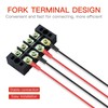 WINOMO 5 Pairs 4 Gauge Strip Spade Terminal Spade Fork