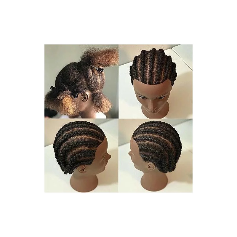 N2 Maniqui Cabeza Cabello Natural Marrón 22 Cm N2