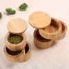 Home 3 Tier Bamboo Wood Container 3 Tier Seasoning Container