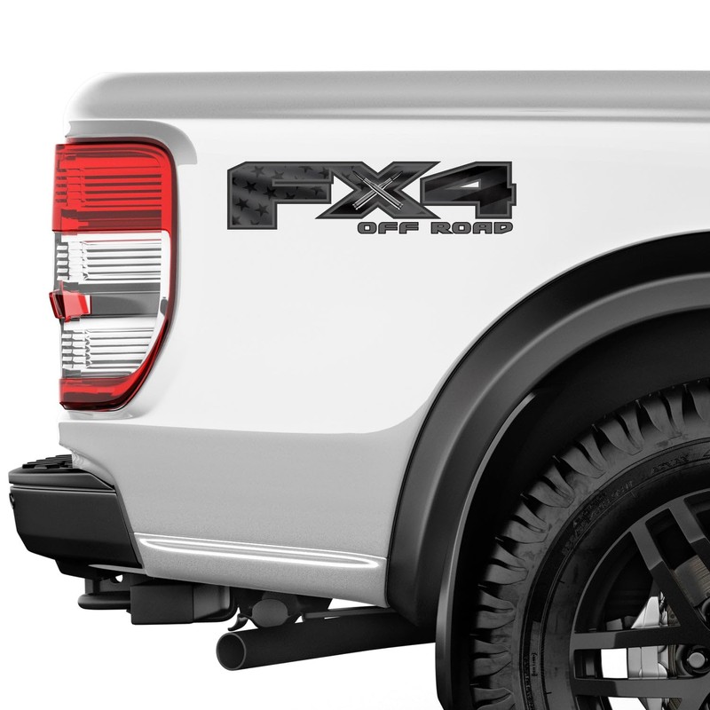 Generic FX4 Offroad Decals Grey US Flag Stickers for Truck