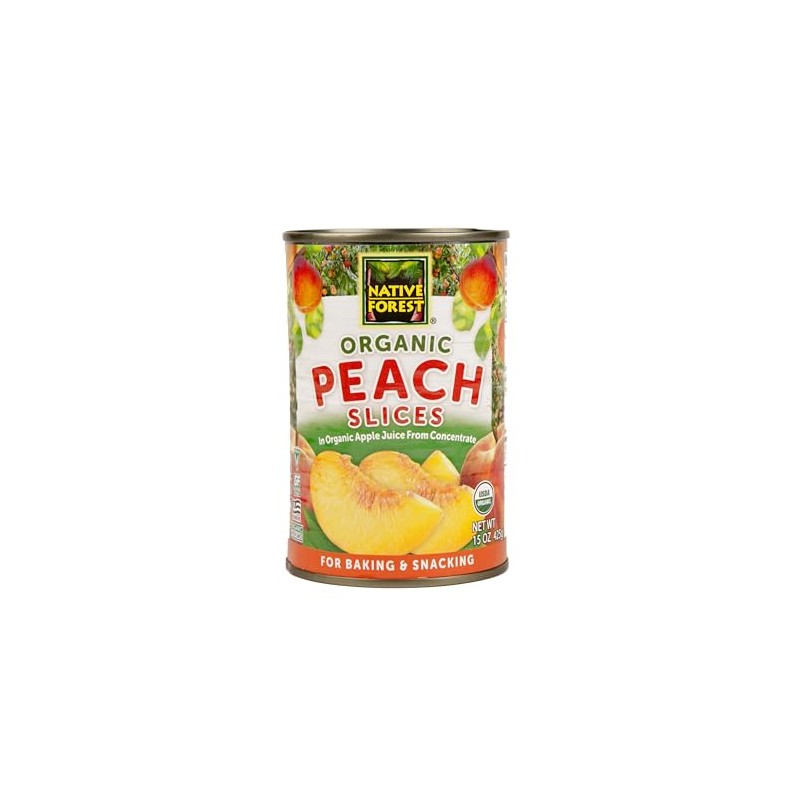 Native Forest Organic Sliced Peaches In Organic Light Syrup, 15