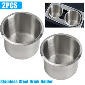 AutoXbert Pair Car Truck Boat Camper RV Home Sofa Chess Stainless Steel Cup Drink Holders