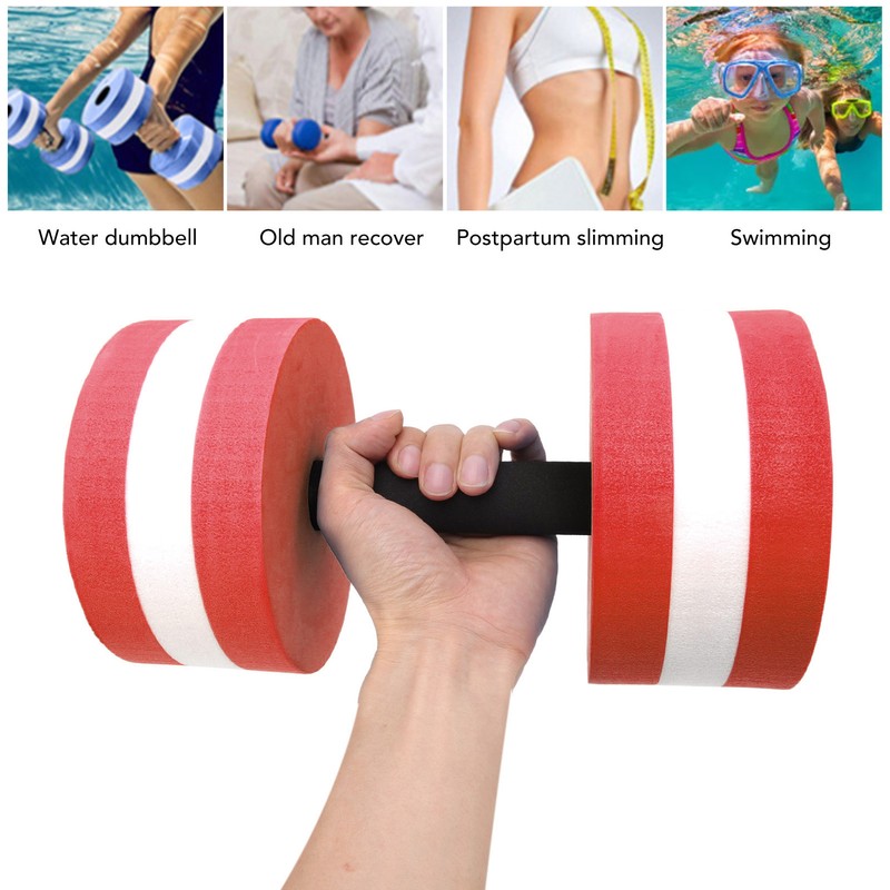2 PCS EVA Water Floating Dumbbell Yoga Exercise Water Foam