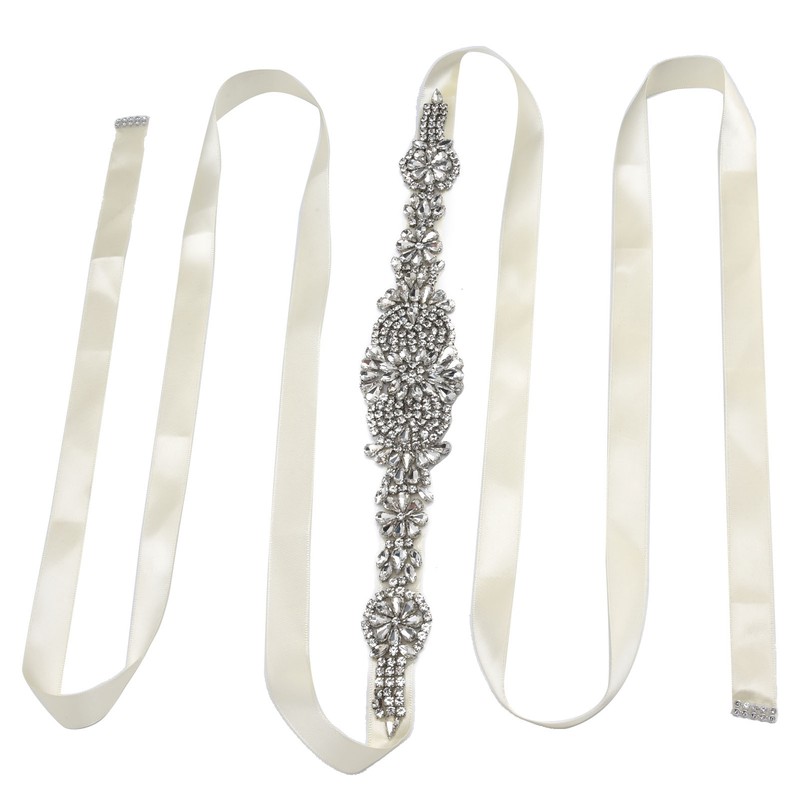 Rhinestone Wedding Dress Belt Elegant Waistbelt Clothes Accessories for Bride