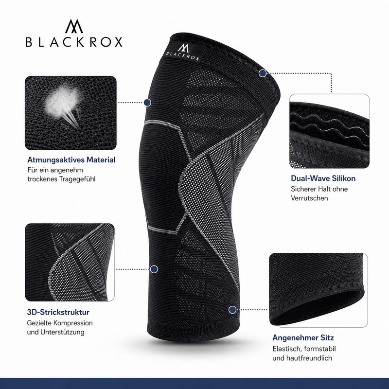 BLACKROX Knee Support V3 Knee Support Comparison Winner Sport Men