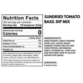 Sun-Dried Tomato Basil Seasoning by Olive Cart – 2.7oz Gourmet Spice Blend – Savory & Aromatic Mix for Pasta, Pizza, Salads, Roasted Veggies & More