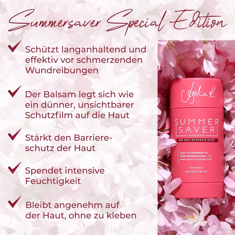 SUMMERSAVER Sensitive – the anti-chafing stick that protects your skin,