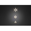 Konstsmide 6116-103 LED Light Curtain, 3 Acrylic Snowflakes, 15 Warm