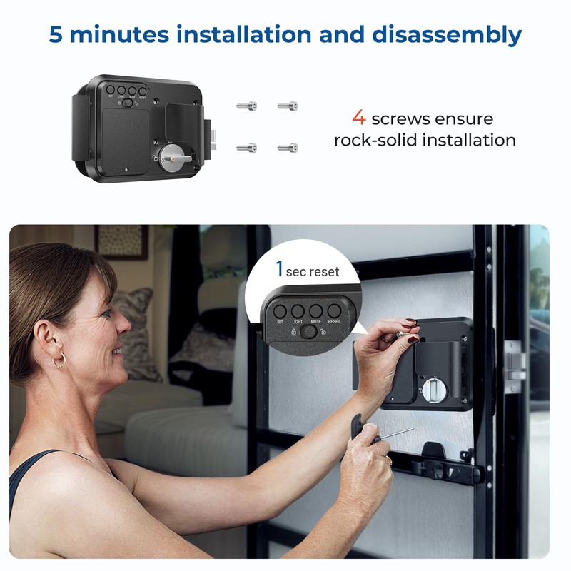 ONNAIS Full Metal RV Keyless Entry Door Lock with Password