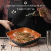 Moss & Stone Square Grill Pan For Indoor Cooking, 9.5In