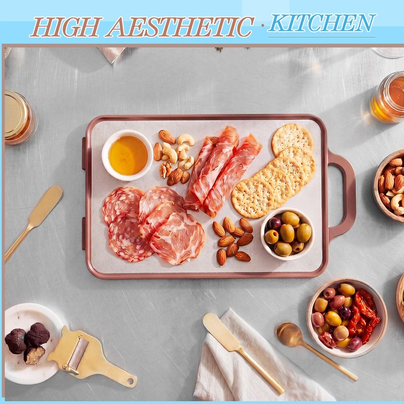 1 Pcs Titanium Cutting Board, 16'' X 10.6'' X 0.8''
