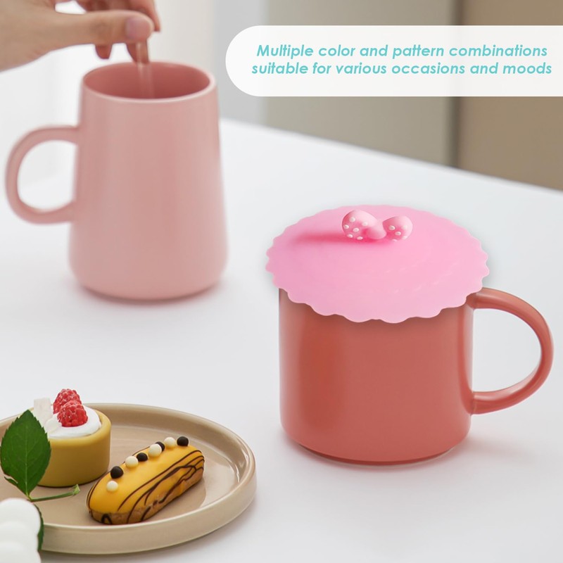 7 Cartoon Cup Lids, Cute Decorative Cup Lids, Beverage Can