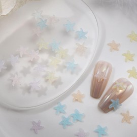 50 PCS Summer Ocean Nails Charms 3D Resin Starfish Nail Art Supplies for Acrylic Nails Cute Colorful Starfish Nail Gems and Charms Kawaii Nail Charms for Women Beach DIY Nail Art Decoration