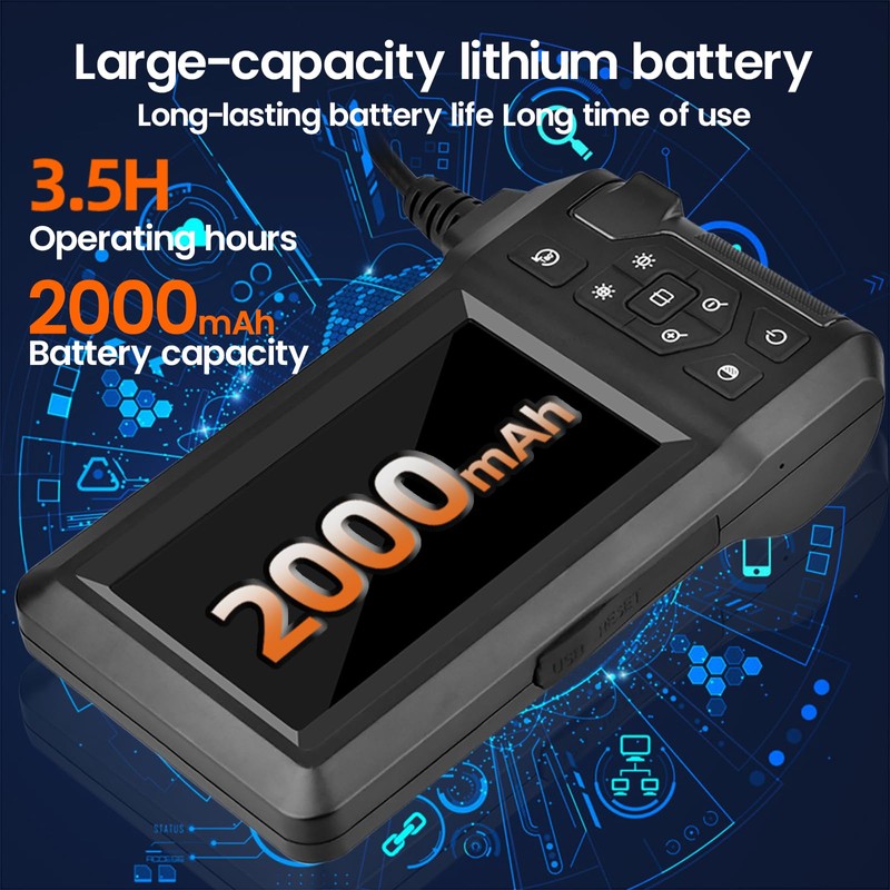 Endoscope Camera with Light, AngKng Inspection Camera 4.3" IPS Screen,