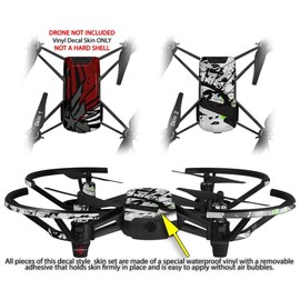 Skin Decal Wrap 2 Pack for DJI Ryze Tello Drone Baja 0040 Red Dark Drone NOT Included