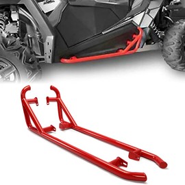 ECOTRIC Red Nerf Bars Rock Sliders Compatible with 2014-2022 Polaris RZR XP 1000/ Turbo/Turbo S, RZR 900/900 XC/S 900/ S 1000 (2 Doors) Left & Right Side Steps - 2 Seater