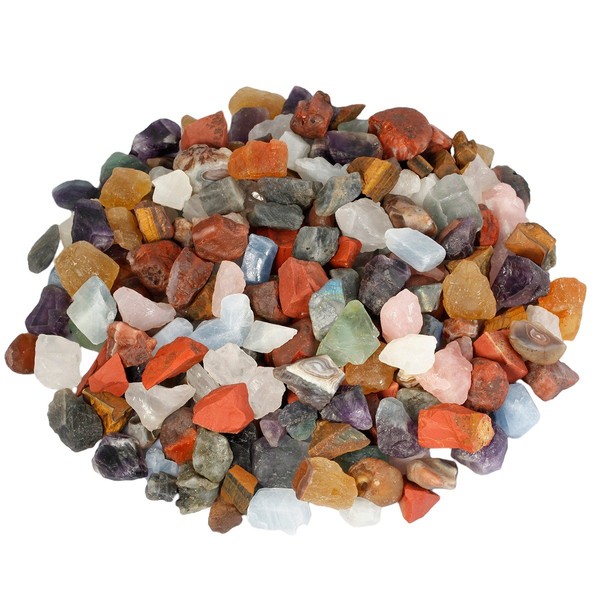 Rockcloud 1 lb Natural Healing Crystal for Cabbing,Tumbling,Cutting,Lapidary,Polishing,Reiki Crytsal Healing,Assorted Stones