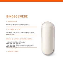 oxano Connecting Tissue Capsules - Müller-Wohlfahrt | Micronutrients with Vitamin C, Zinc & Manganese | With Amino Acids & Bamboo Extract (Silicon Source) | Dietary Supplement | 90 Capsules