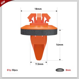 Nilight 100Pcs Rocker Moulding Clip &Wheel Flare Moulding Clip with Sealer Replace Toyota 75495-35010 75397-35010, 2 Years Warranty