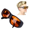 Safety Goggles 190 to 490nm Black Frame Orange Lens OD5