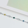 AOBOCO Anklet Sterling Silver 925 Women's Pearl Anklet with Crystals