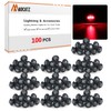 3/4" Round 3LED Side Marker Clearance Lights Front Rear Marker