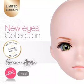 Smart Doll Eyes Glass oval 14mm eyes for 1/3 or 1/6 BJD Doll in Green Apple