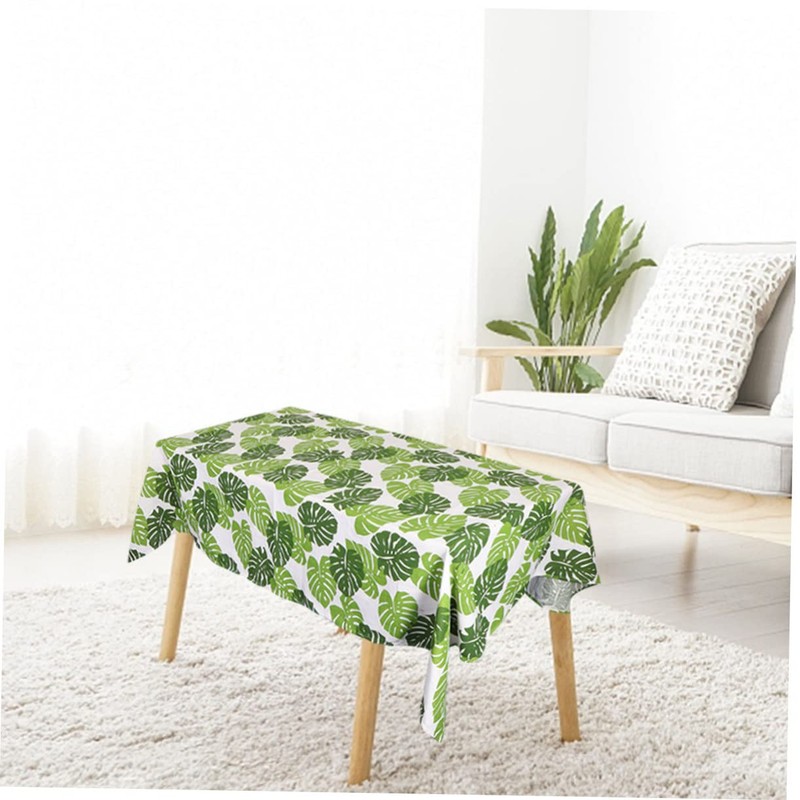 MAGICLULU Leaf Printed Tablecloth for Hawaii Parties Cotton and Flax