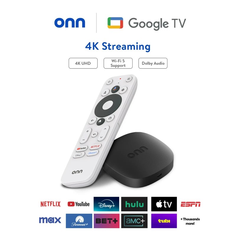 Google onn 4K Streaming Device, Google TV - Fast Streaming,