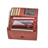 Bear Design Women's Wallet Leather 9 Card Slots Red, red,